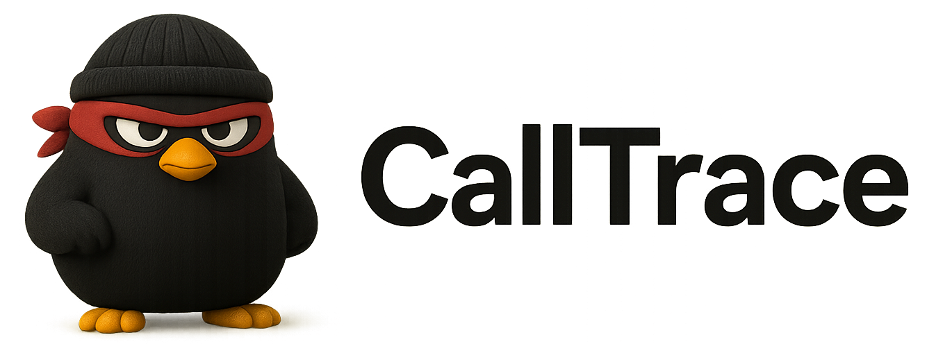 CallTrace ninja penguin logo